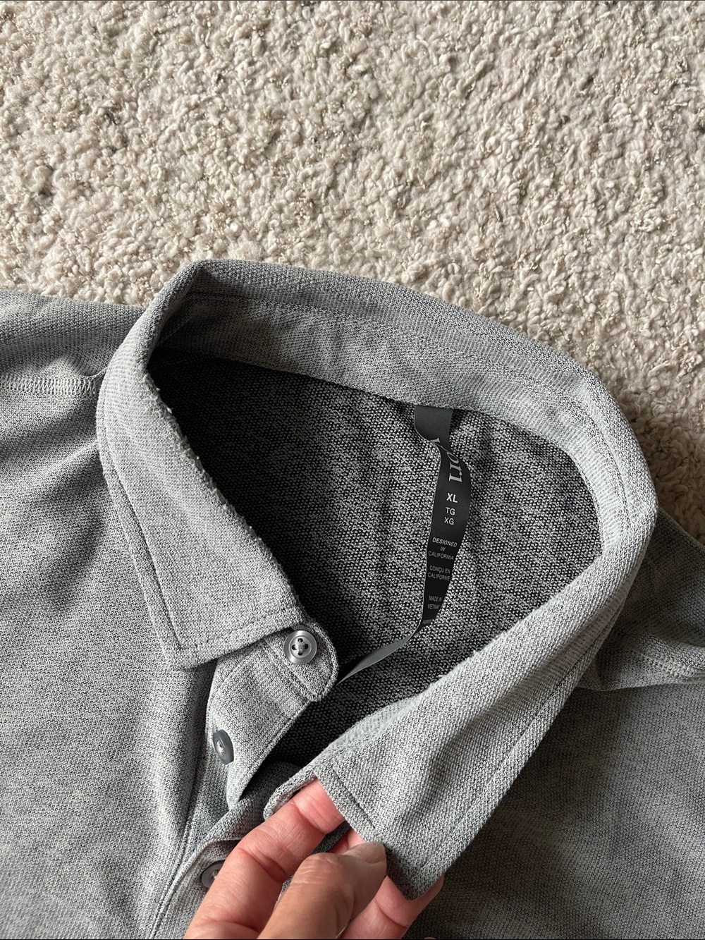 Vuori Ace Polo in Slate Rock Men’s XL - Picture 7 of 8